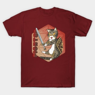 D&D Fighter Cat T-Shirt